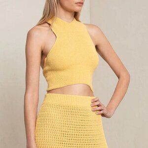 A.L.C. Sunray Yellow Caleb Tie Back Tank Size Small